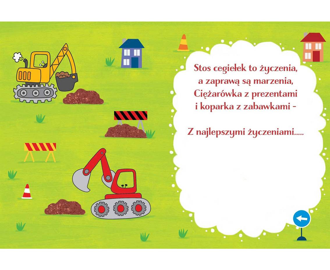 Greeting paper card B6 Building Site, 1 pc EOL